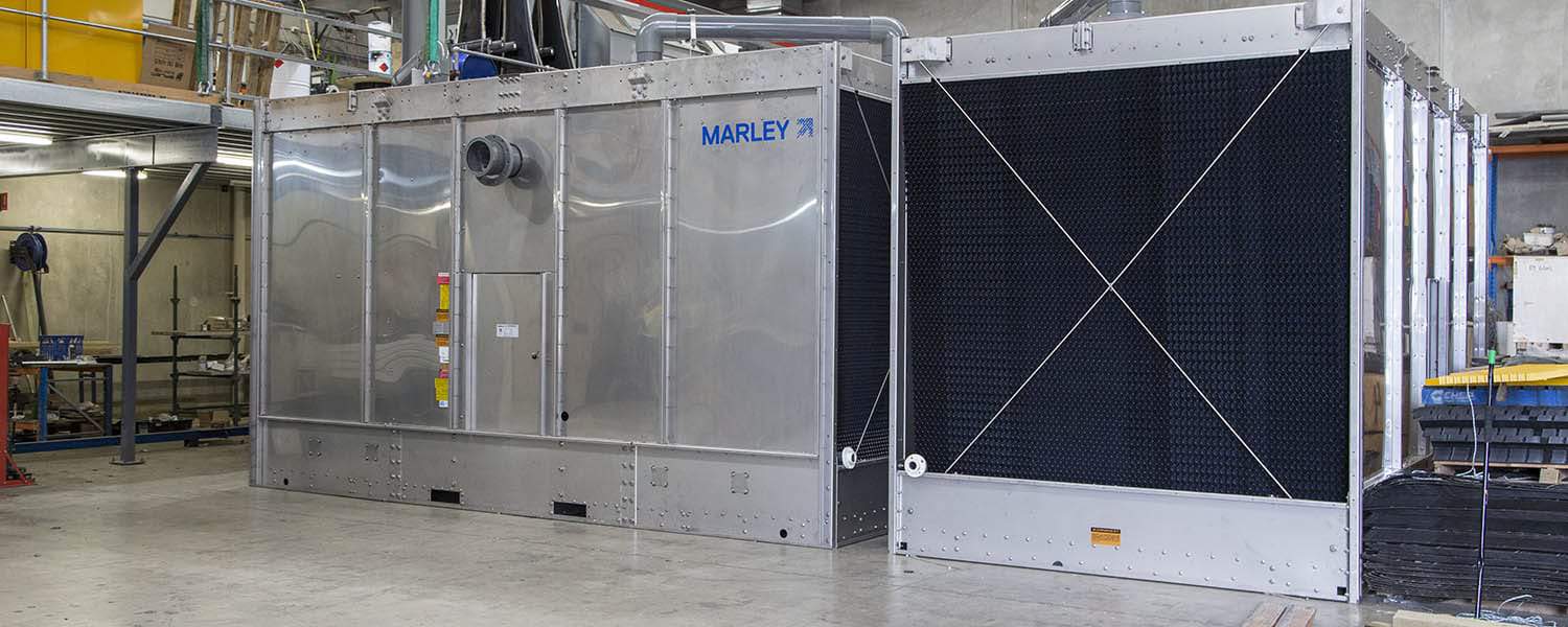 factory assembled cooling tower at the marley flow control factory