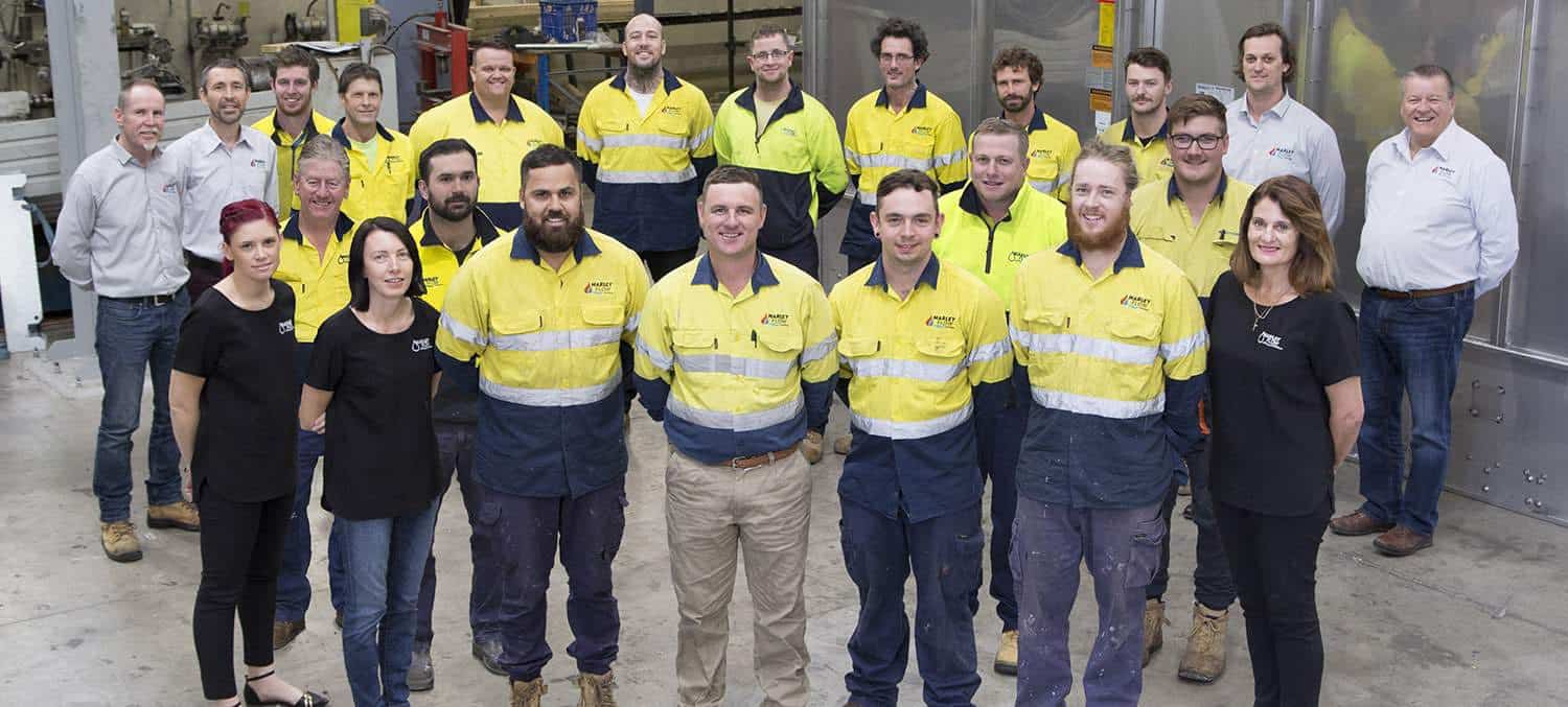A group photo of the Marley Flow Control team